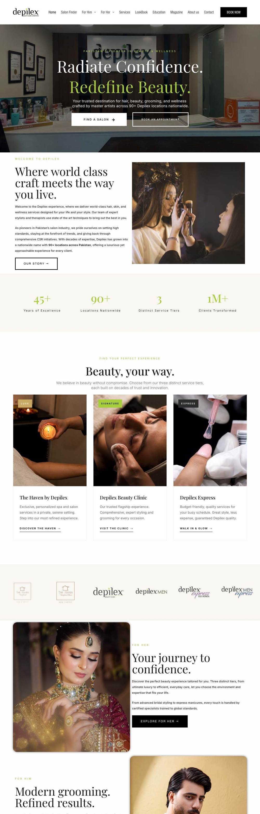 Depilex homepage