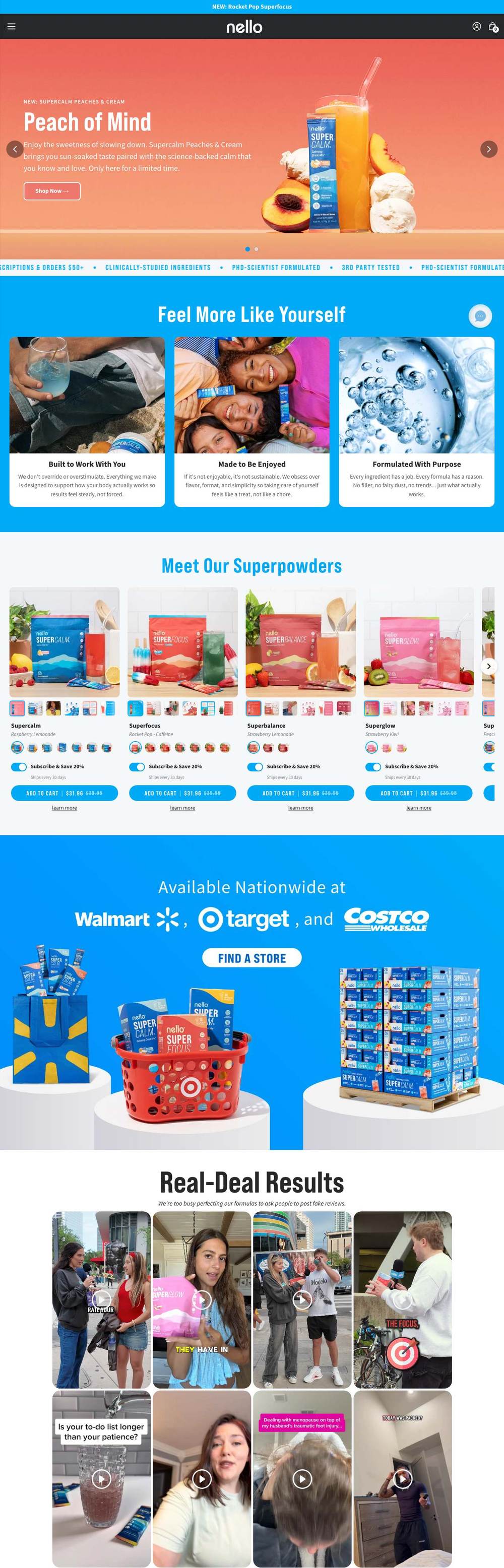 Drink Nello homepage